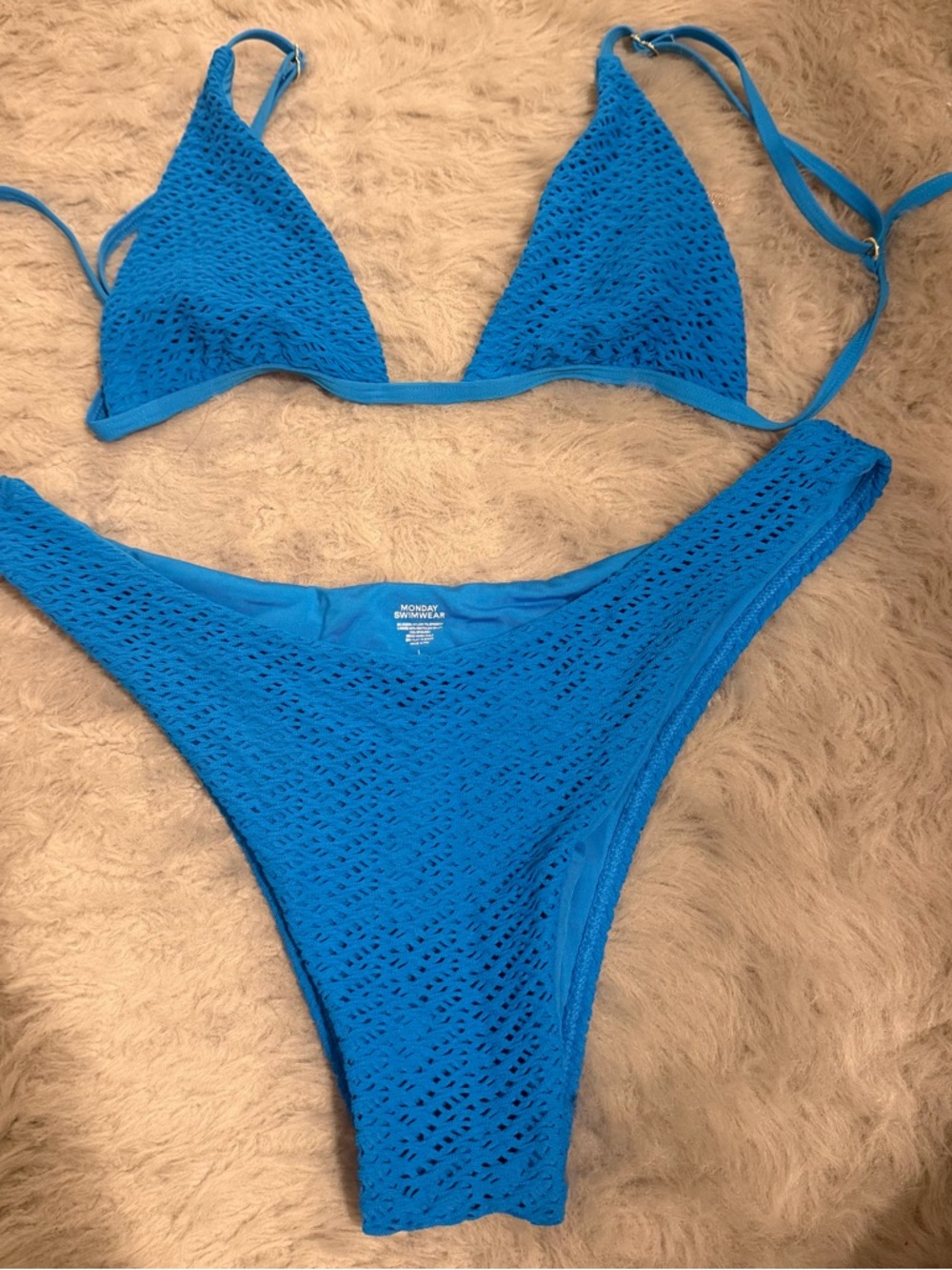 Monday Swimwear Barbados Top & Byron Bottoms Bikini Set Ride the Wave Crochet